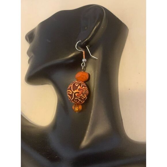 Handmade Beaded Earrings  - Picture 2 of 4